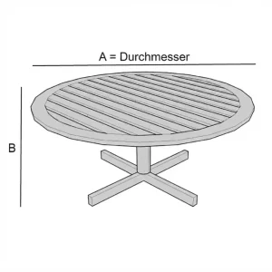 Abdeckung für runden Tisch