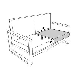 Kissen für Gartensofa – Sitzfläche