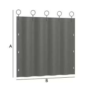 Vorhänge aus Planenstoff mit Ringen