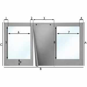 Terrassen- und Patio-Überdachung – 2 Fenster & 1 Tür