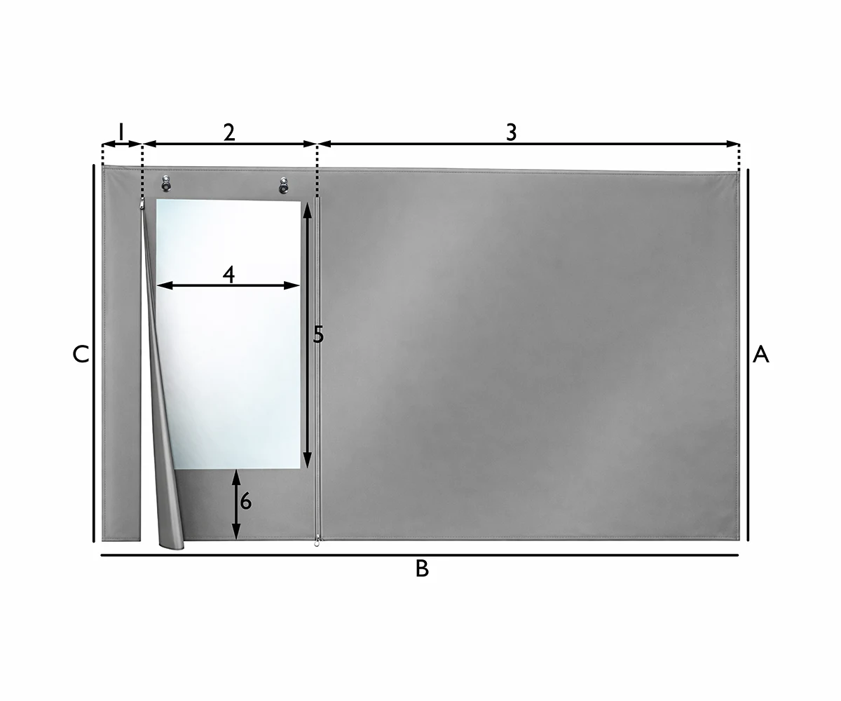 Terrassen- und Patio-Überdachung – 1 Tür mit Fenster