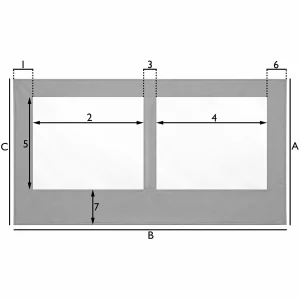 Terrassen- und Patio-Plane – 2 Fenster