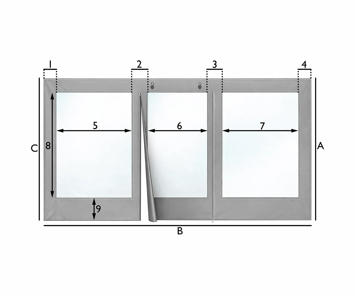 Terrassen- und Patio-Überdachung – 2 Fenster & 1 Fenstertür