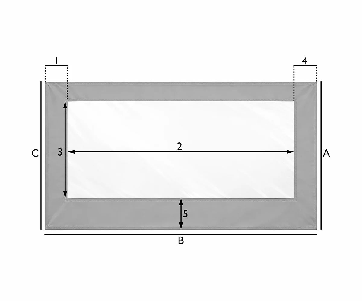 Terrassen- und Patio-Plane – 1 Fenster